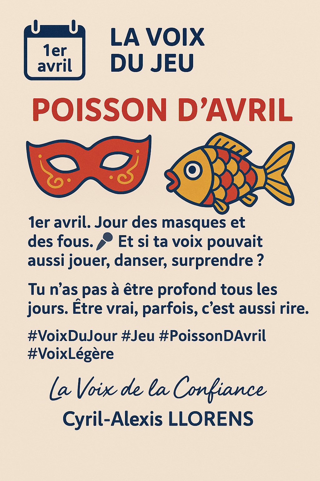 1 Avril -  La Voix du Jeu